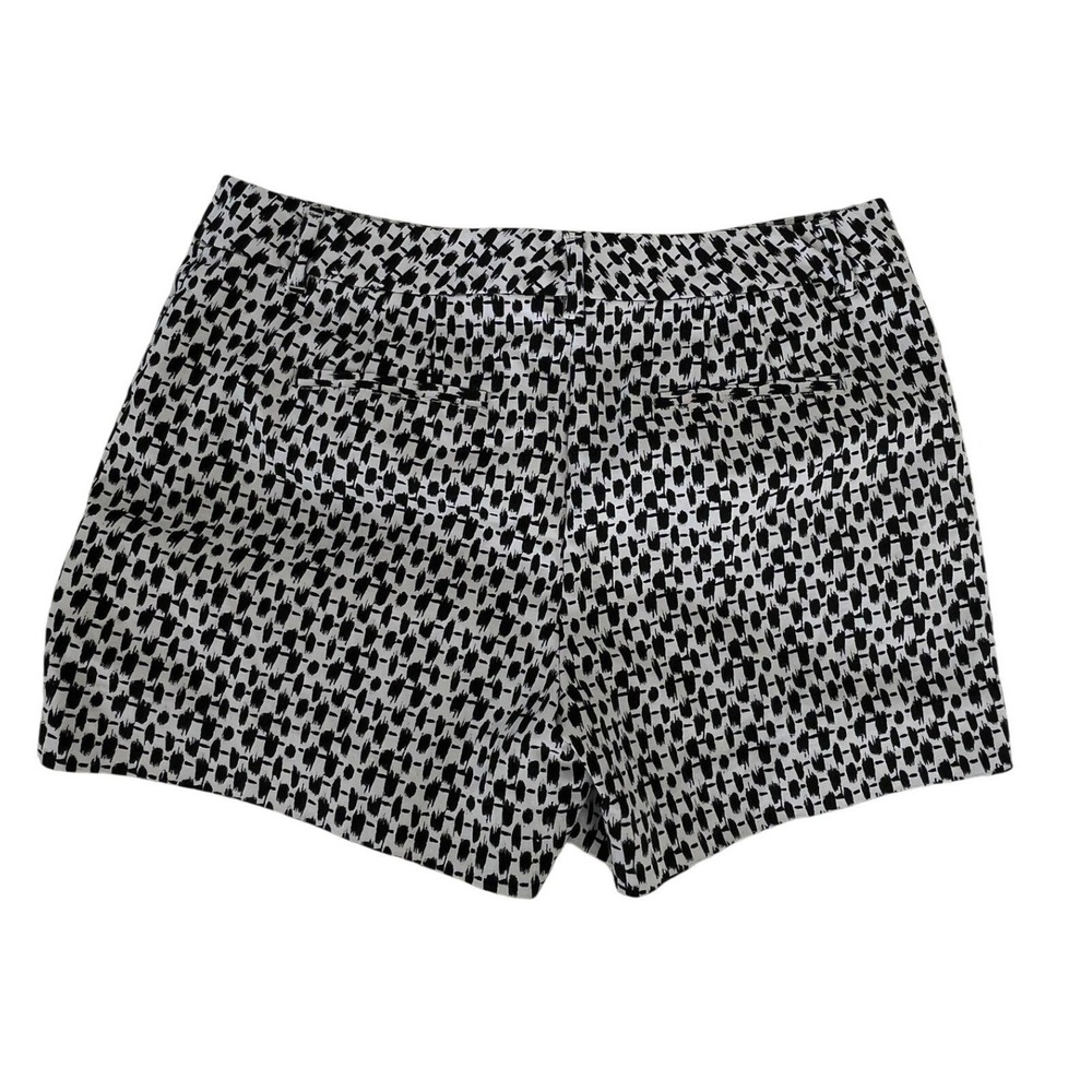 Resort Chic WHBM 97% Cotton Geometric Print Black White Shorts 12P W31 L Fits M